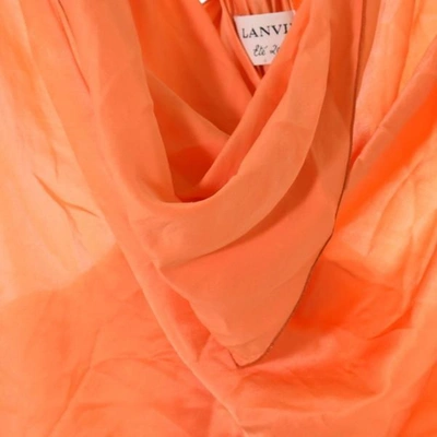 Pre-owned Lanvin Orange Silk Top