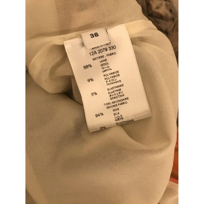 Pre-owned Givenchy Wool Mid-length Dress In Beige