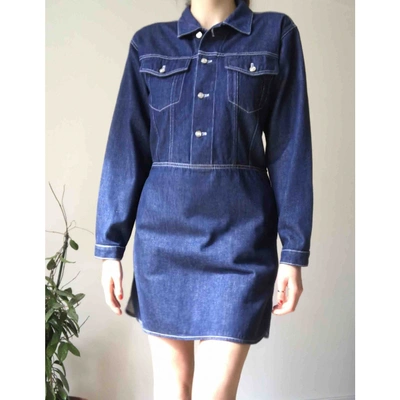 Pre-owned Kenzo Mini Dress In Blue