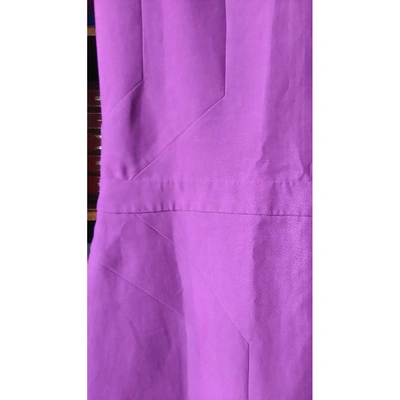 Pre-owned Marni Wool Mid-length Dress In Purple
