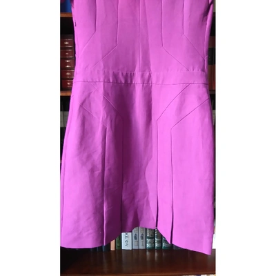 Pre-owned Marni Wool Mid-length Dress In Purple