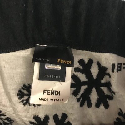 Pre-owned Fendi Wool Leggings In Black