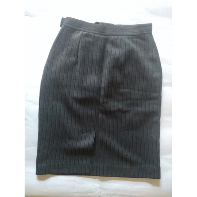 Pre-owned Max Mara Grey Wool Skirt