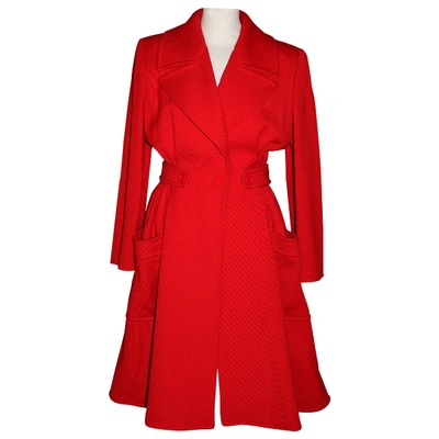 Pre-owned Valentino Red Wool Coat