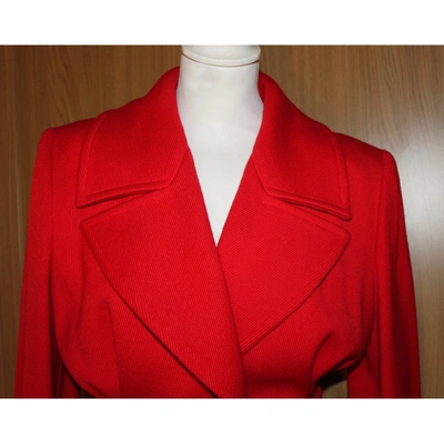 Pre-owned Valentino Red Wool Coat