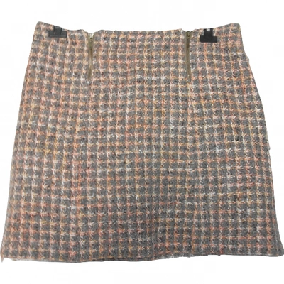 Pre-owned Gerard Darel Wool Mini Skirt In Beige