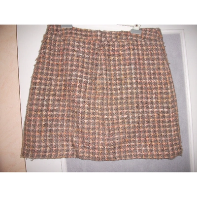 Pre-owned Gerard Darel Wool Mini Skirt In Beige