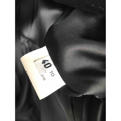 Pre-owned Borsalino Trench Coat In Black