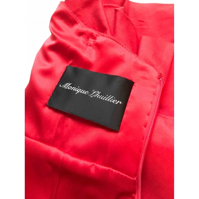 Pre-owned Monique Lhuillier Red Cotton Dress