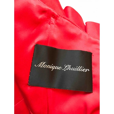 Pre-owned Monique Lhuillier Red Cotton Dress