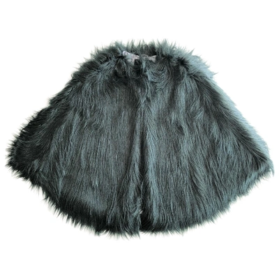 Pre-owned Unreal Fur Green Faux Fur Coat