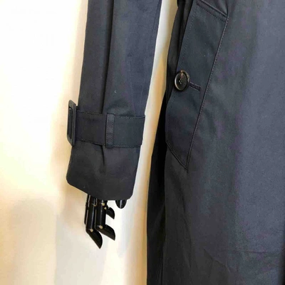 Pre-owned Balenciaga Trench Coat In Black