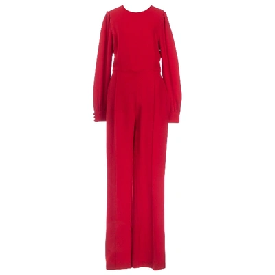 Pre-owned Valentino Red Silk Jumpsuit