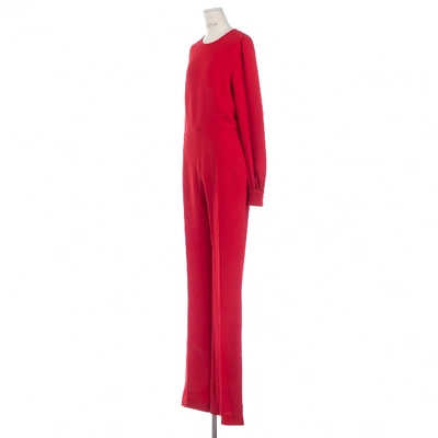 Pre-owned Valentino Red Silk Jumpsuit