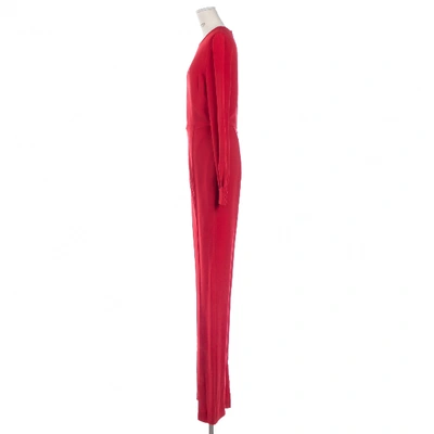 Pre-owned Valentino Red Silk Jumpsuit