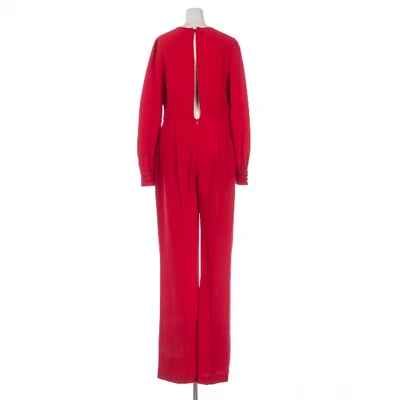 Pre-owned Valentino Red Silk Jumpsuit