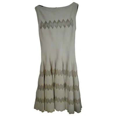 Pre-owned Alaïa Maxi Dress In Beige