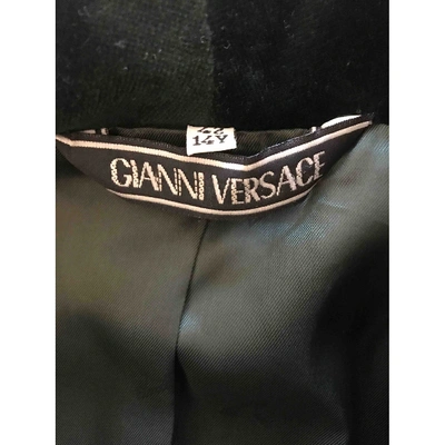 Pre-owned Versace Velvet Short Vest In Green