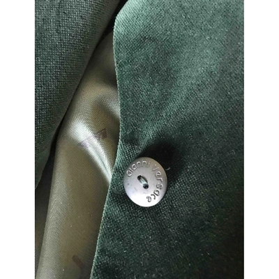 Pre-owned Versace Velvet Short Vest In Green