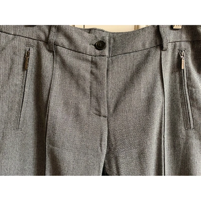 Pre-owned Max Mara Trousers In Grey