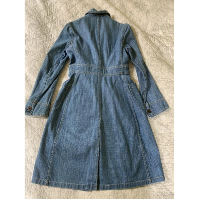 Pre-owned Miu Miu Coat In Blue