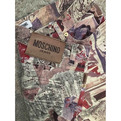 Pre-owned Moschino Multicolour Cotton - Elasthane Jeans