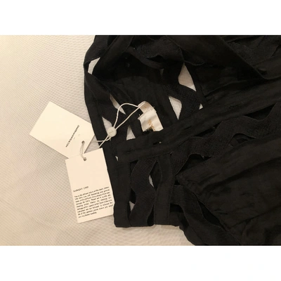 Pre-owned Zimmermann Linen Mini Dress In Black