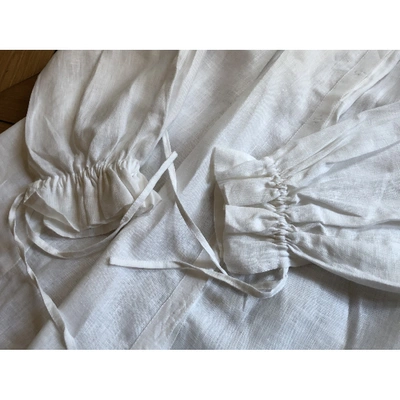 Pre-owned Vita Kin Linen Maxi Dress In White