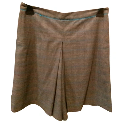 Pre-owned By Malene Birger Wool Mid-length Skirt In Brown