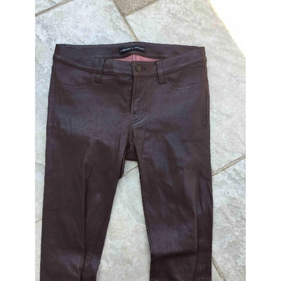Pre-owned J Brand Brown Leather Trousers