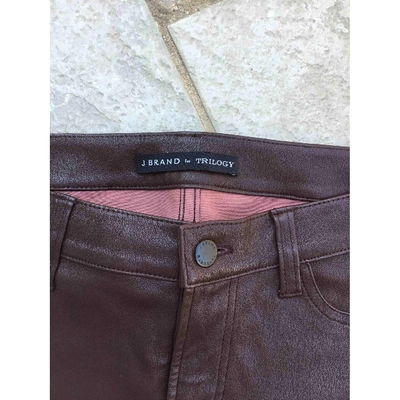 Pre-owned J Brand Brown Leather Trousers