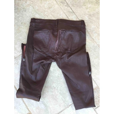 Pre-owned J Brand Brown Leather Trousers