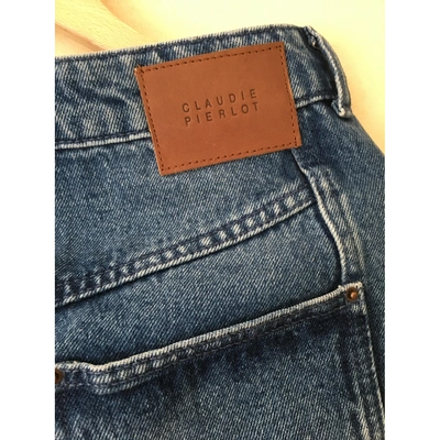 Pre-owned Claudie Pierlot Blue Denim - Jeans Skirt