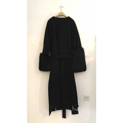 Pre-owned Vionnet Wool Coat In Black