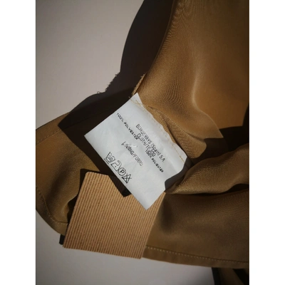 Pre-owned Burberry Beige Polyester Top