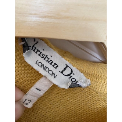 Pre-owned Dior Yellow Cotton Top