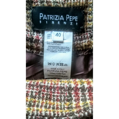 Pre-owned Patrizia Pepe Wool Mid-length Skirt In Brown