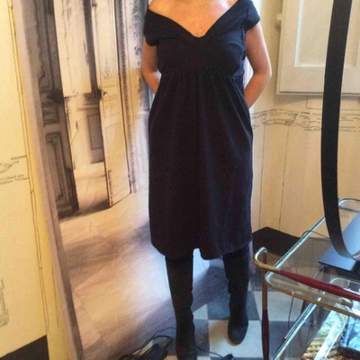 Pre-owned Marni Wool Mid-length Dress In Blue