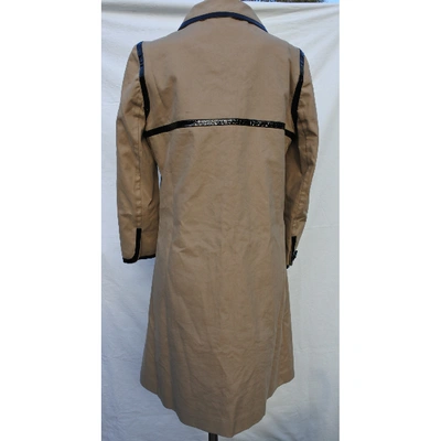 Pre-owned Anya Hindmarch Trench Coat In Beige
