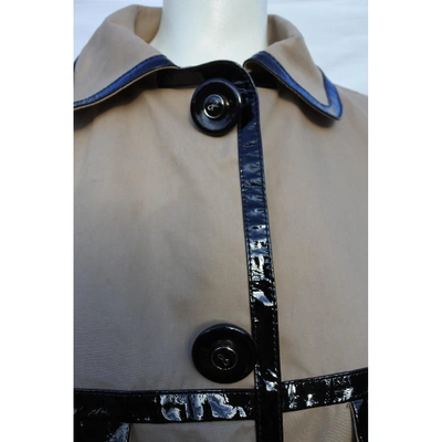 Pre-owned Anya Hindmarch Trench Coat In Beige