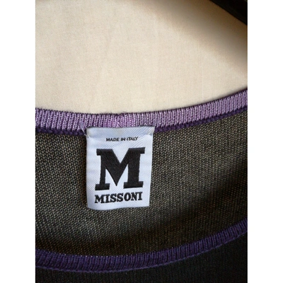 Pre-owned M Missoni Wool Mid-length Dress In Grey