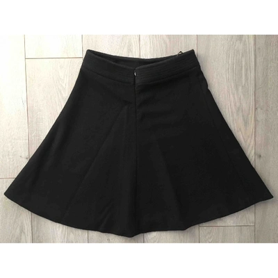 Pre-owned Alexander Mcqueen Wool Mini Skirt In Black