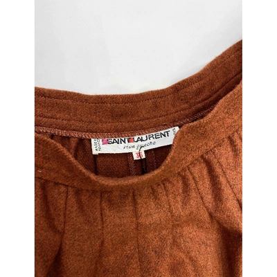 Pre-owned Saint Laurent Wool Shorts In Brown