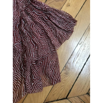 Pre-owned Isabel Marant Burgundy Silk  Top