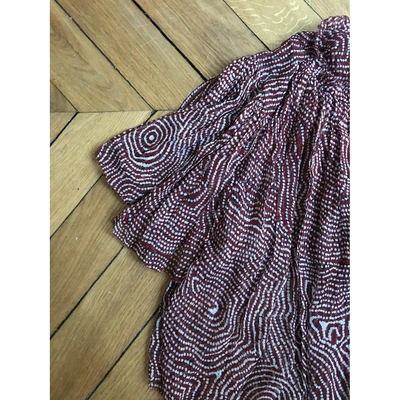 Pre-owned Isabel Marant Burgundy Silk  Top