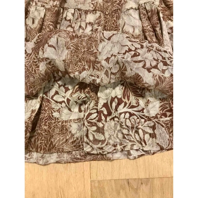Pre-owned Faith Connexion Silk Mini Dress In Brown