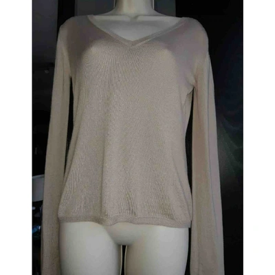 Pre-owned Miu Miu Cashmere Jersey Top In Beige