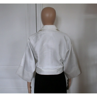 Pre-owned Alexis Mabille White Silk Jacket
