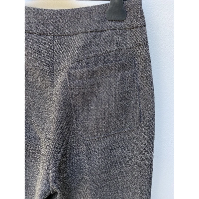 Pre-owned Dior Grey Wool Trousers