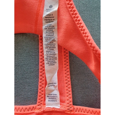 Pre-owned Lululemon Orange  Top